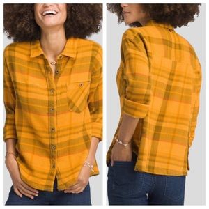 9️⃣ Prana Sunray Fillary Cotton Plaid Button Down Shirt